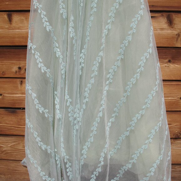 Mac Duggal 20313 Embellished Lined Mesh Gown Sleeveless Sage Green 0 NWT - Picture 9 of 14